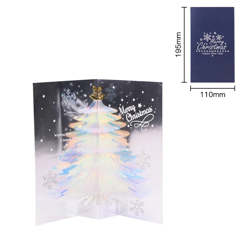 Creative 3D Christmas Tree Greeting Card for Invitations and Birthday Celebrations Student Christmas Event Gift