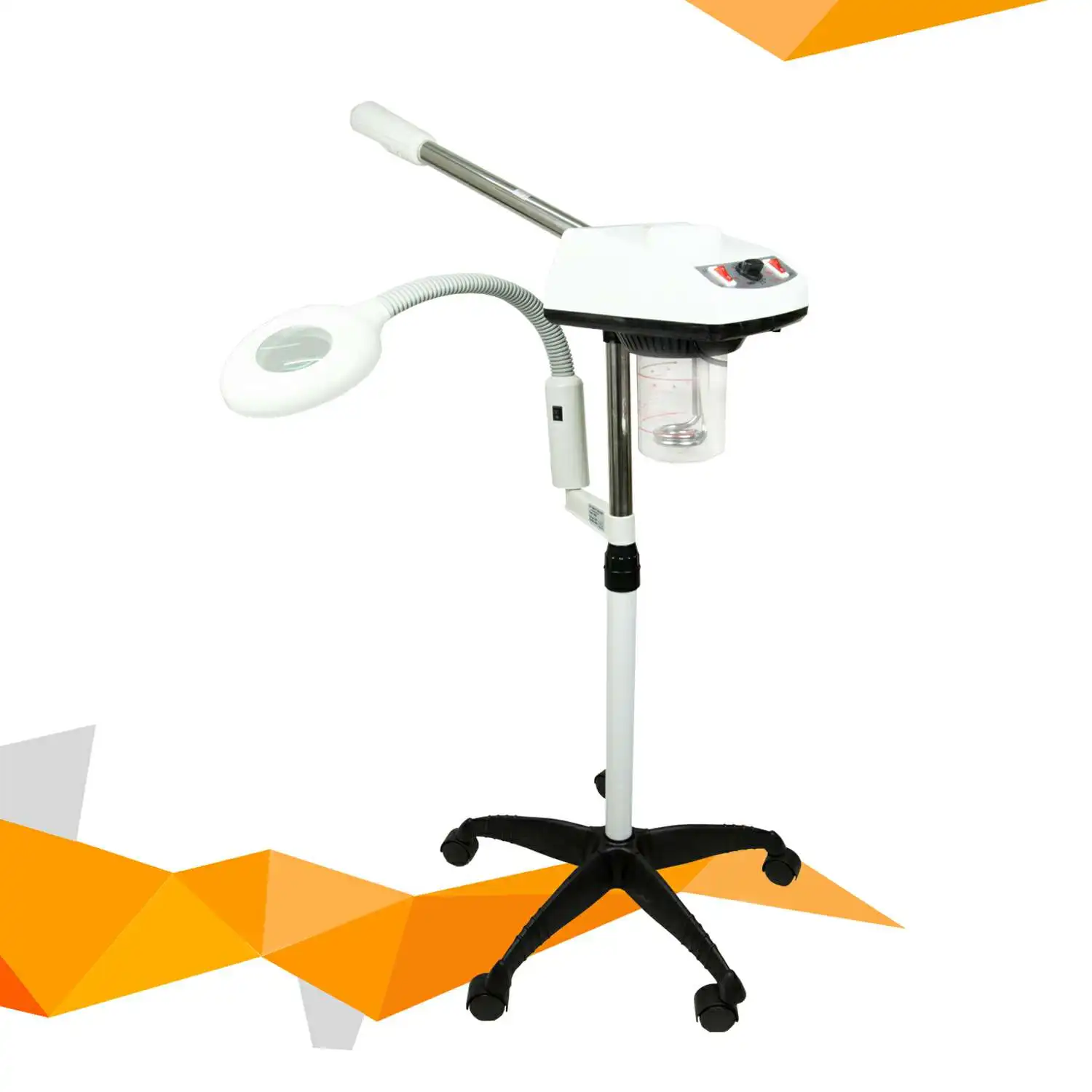 
Concise Home Flexible Magnifying Lamp with 5X Lamps Multi-function Facial Steamer Stand Ozone Face Steamer 76 * 120 Cm 750W 