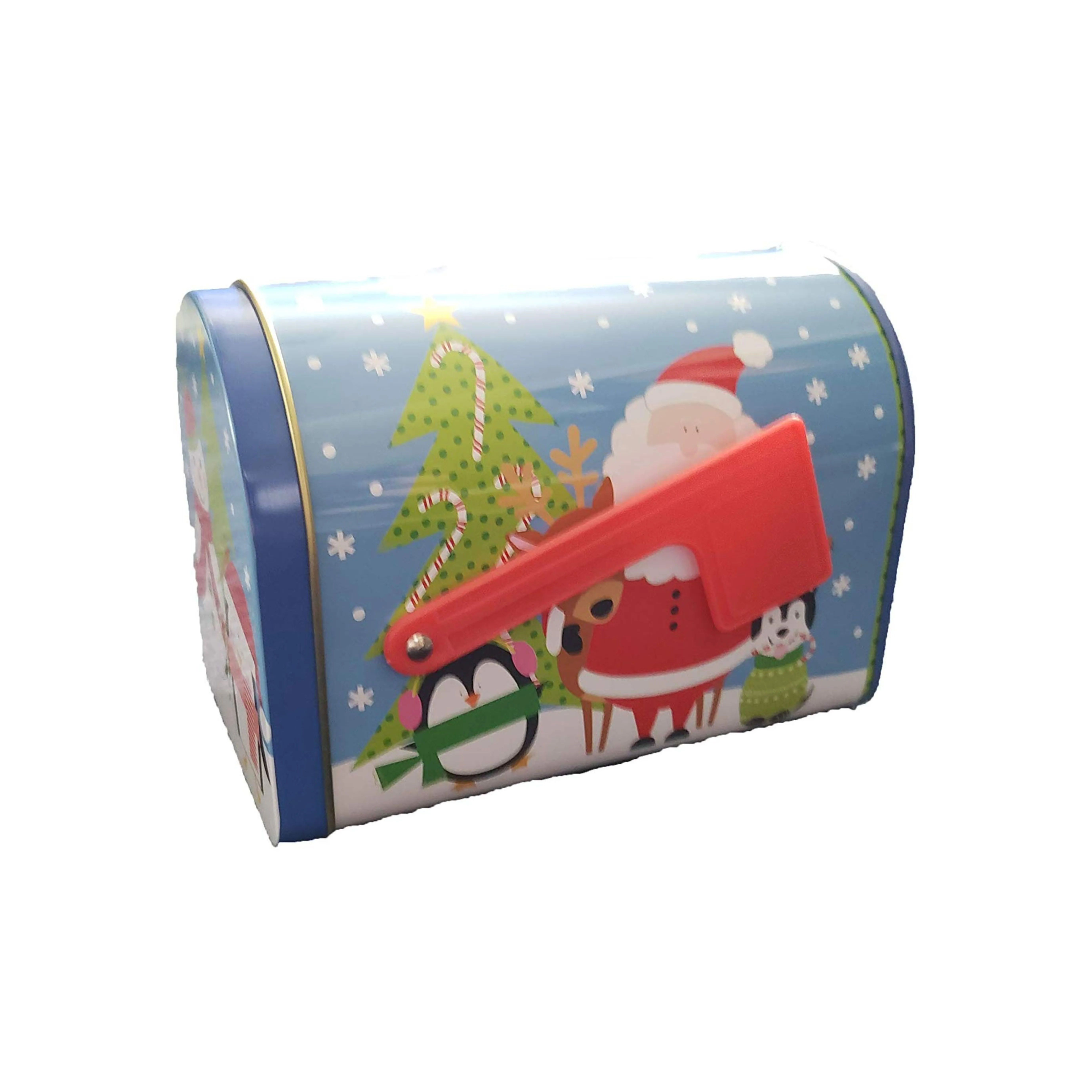 
Customize Aluminum Tin Christmas Cookie Cans Cylinder Tin Cookies Can Packaging 