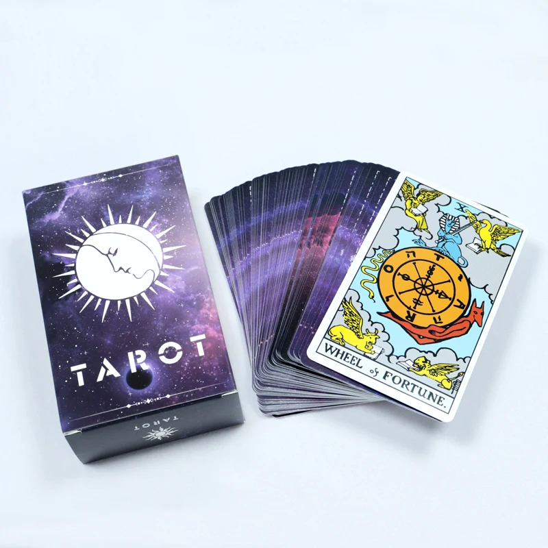 Заводские высококачественные карты Таро русские фиолетовые классические С путеводителем
