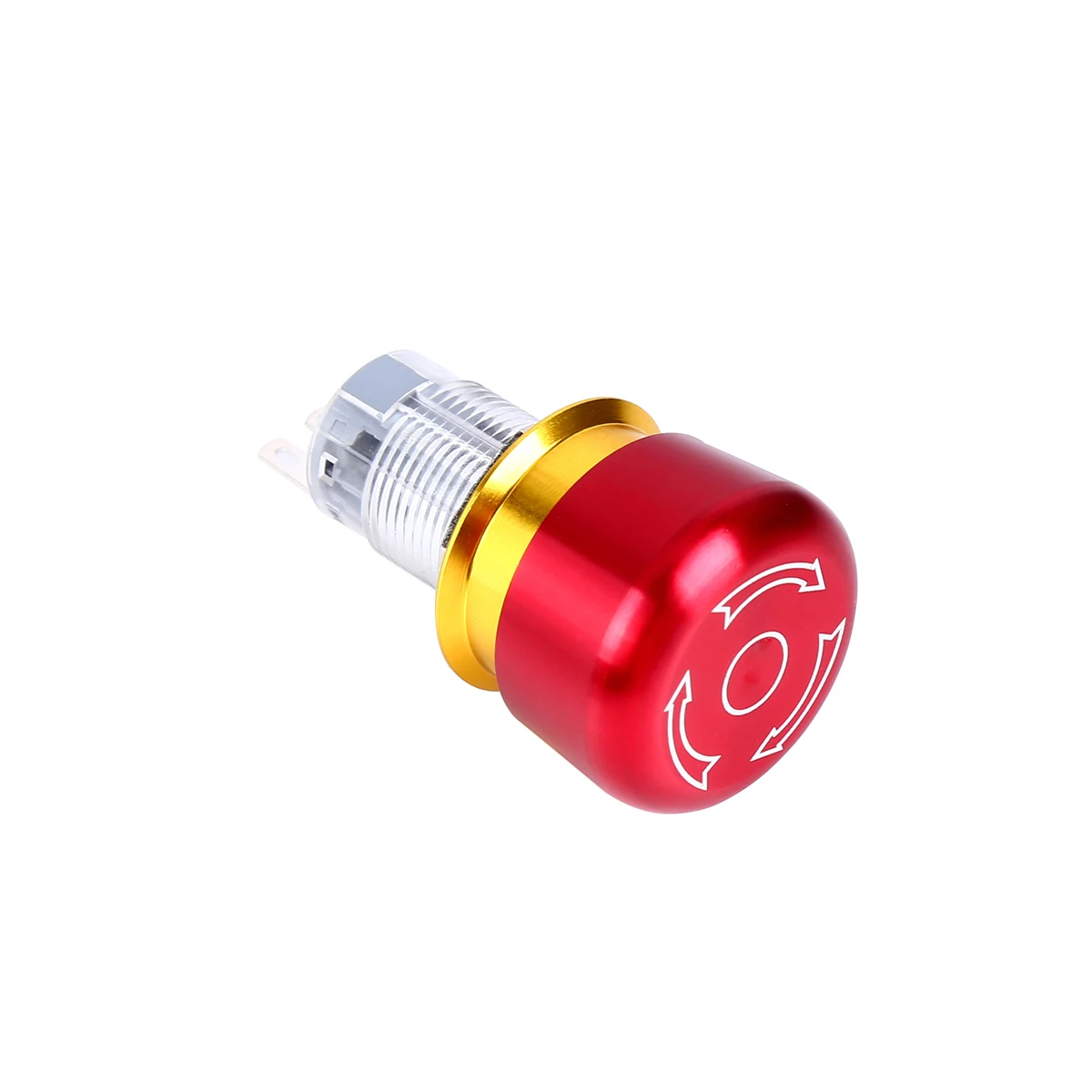 LAS1-AGQ16-TSB 16MM Round stop emergency aluminium alloy push button switch