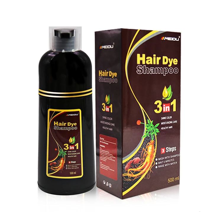 Wholesale a black plant hair dye cover white hair turn black dye cream