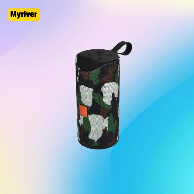 Myriver Hot Selling Fabric Cylinder Wireless Stereo Subwoofer Speaker Power Sound