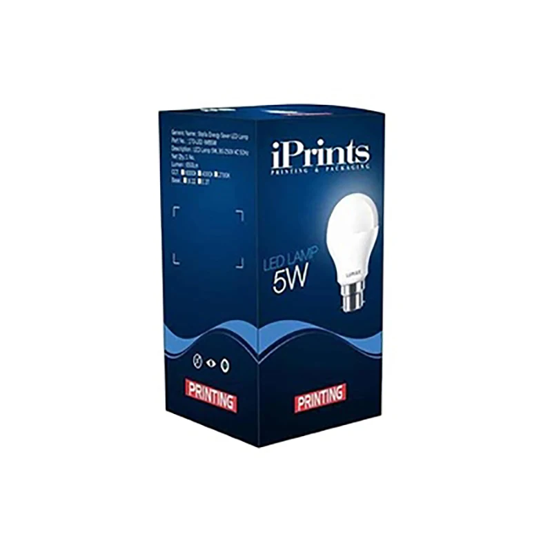 Hot Sale Full Color Printed LED Bulb Box White Cardboard Paper Box Folding Gift Box Packaging  With PVC window