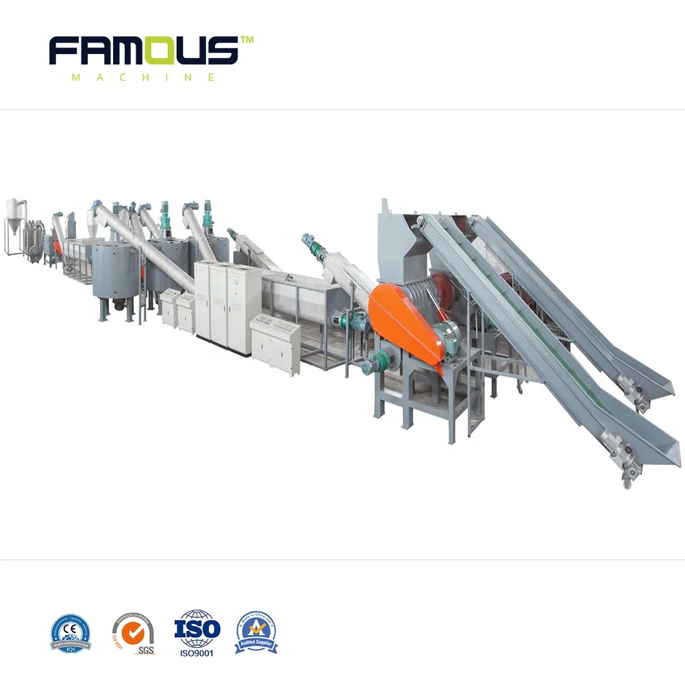 Hot Sales PET Bottle Washing Line PP PE Washing Line Recycled Plastic Washing Line