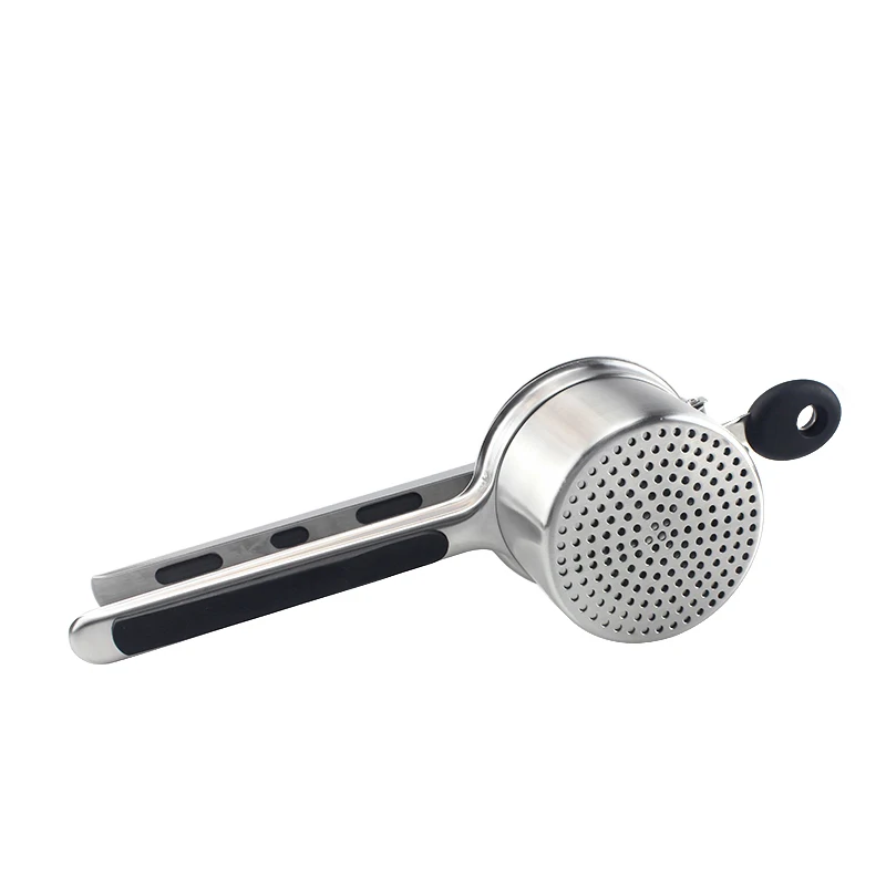 Suspensible stainless steel potato ricer