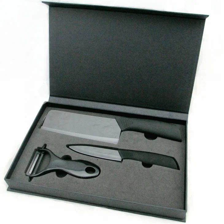 Kitchen Blade Ceramic Knives Set With Storage Paper Rigid Gift Box