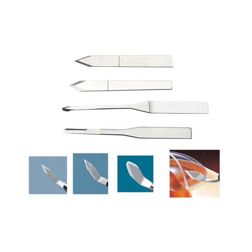 micro scalpel blade ophthalmmology implant knife with guide scalpel handel On Sale