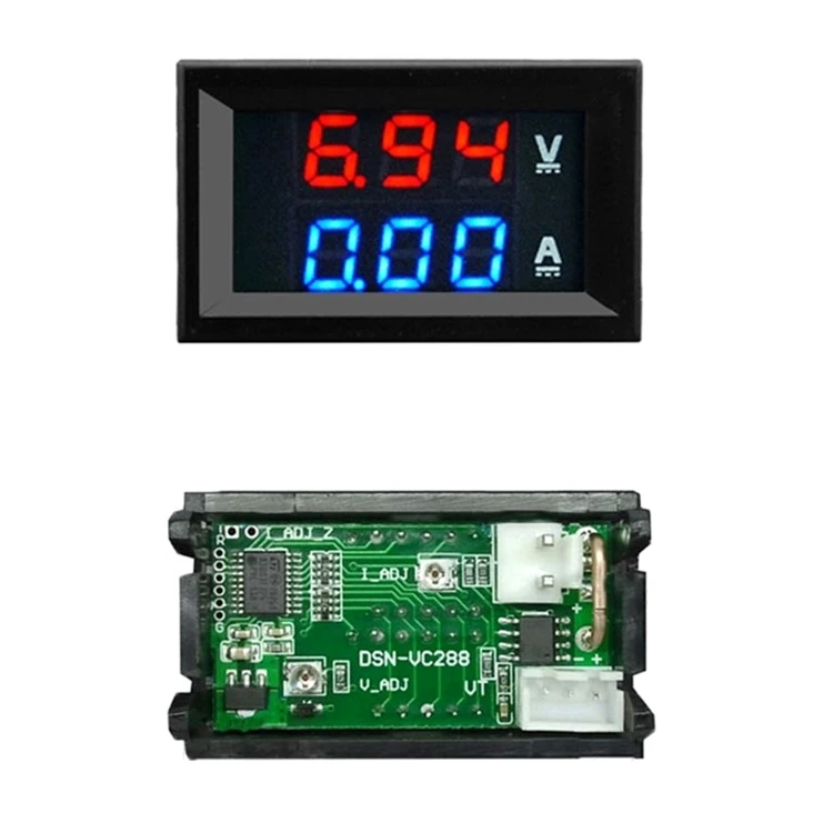 DC100V 10A  Panel Amp Volt Voltage Current Dual LED Display Red Blue Digital Voltmeter Ammeter