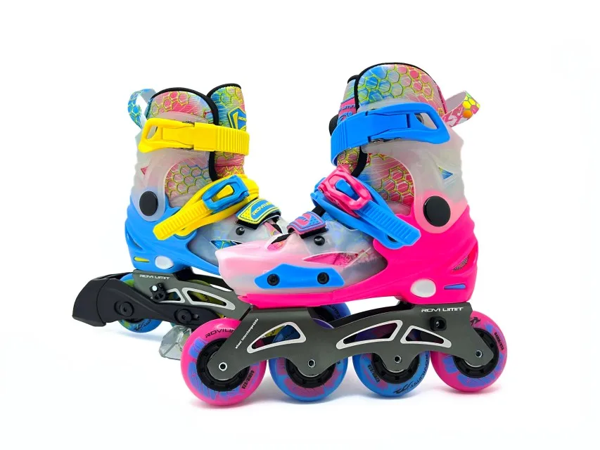 Customizable Kids Inline Skates Professional Level PP Roller Skate Wheel Adjustable Size Indoor/Outdoor Use OEM Flashing Feature