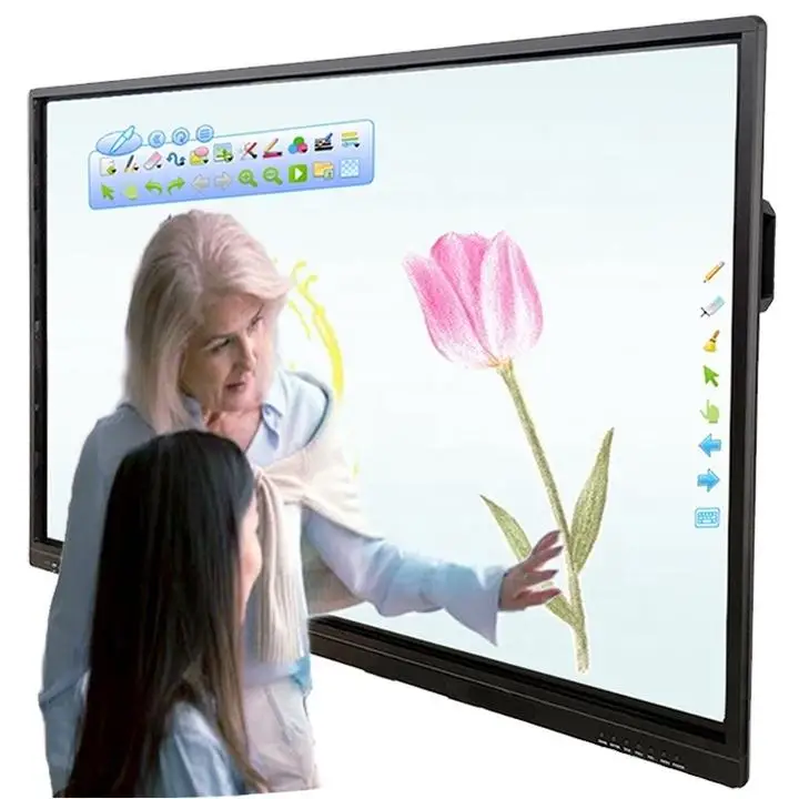 Cheap 55 65 75 86 Inch Smart Board In The Classroom Android Tablet Led 4K Display Interactive Flat Panel