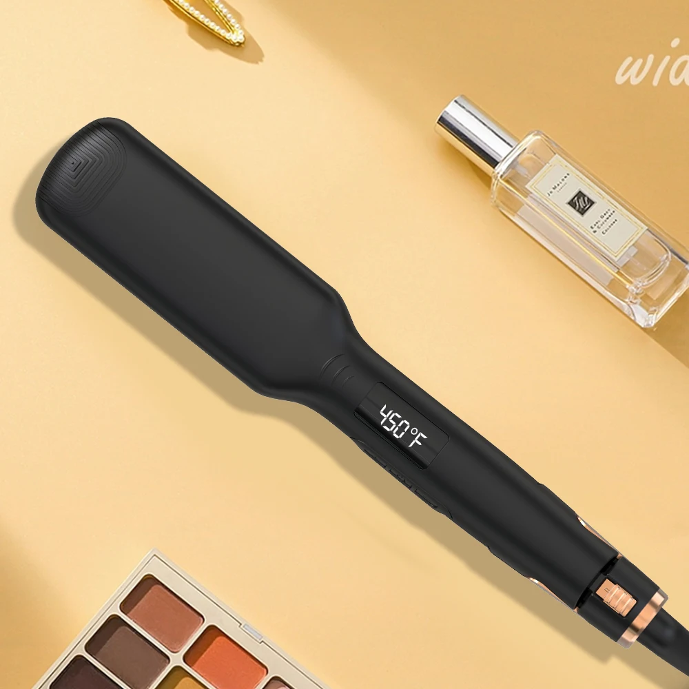 ULELAY Fast Heat Up 60 Minute Automatic Switch Off Crimper Corrugation Flat Fluffy Hair Straightener