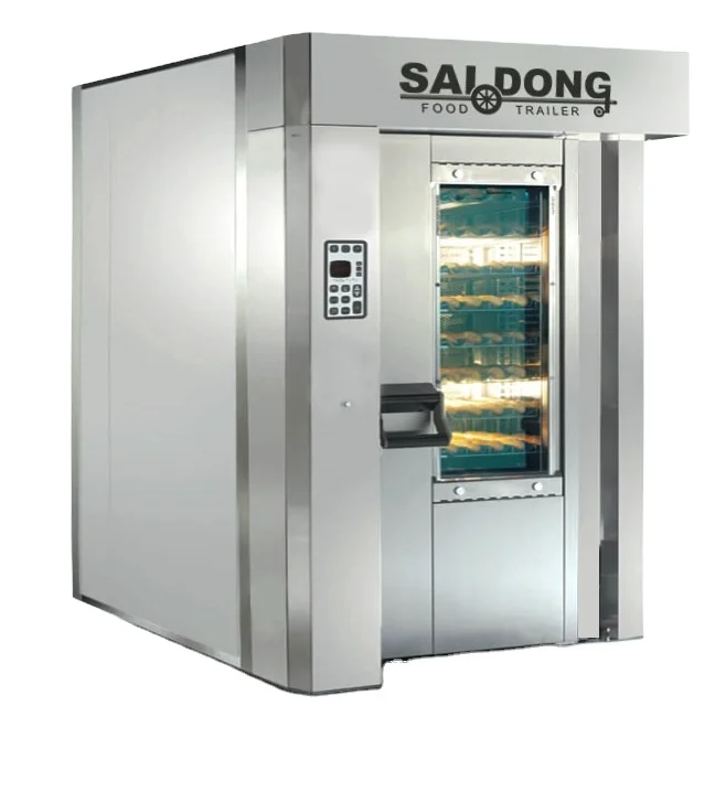 Commercial automatic Bread Bakery oven 16 / 32  trays Gas Baking Hot Air Rotary Oven Industrial Bread Baking Machine