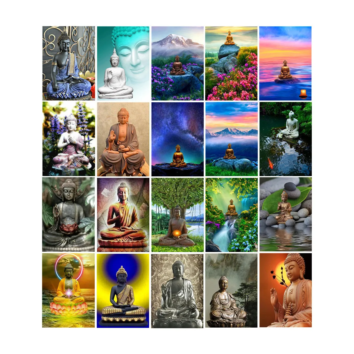 5d Diy Diamond Painting Religious Landscape Full Round Drill Crystal Rhinestone Cross Stitch Wall Art Home Decoration Kit