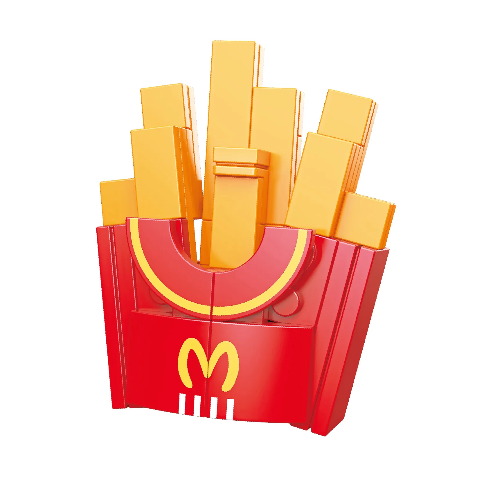 New Pizza Burger Cokeing Fries assembled pellet building blocks food model 3D stereo refrigerator sticker for toy