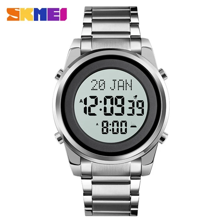Luxury Brand Skmei 1734 Qibla Time Reminder Ramadan Gift Muslim Azan Watch