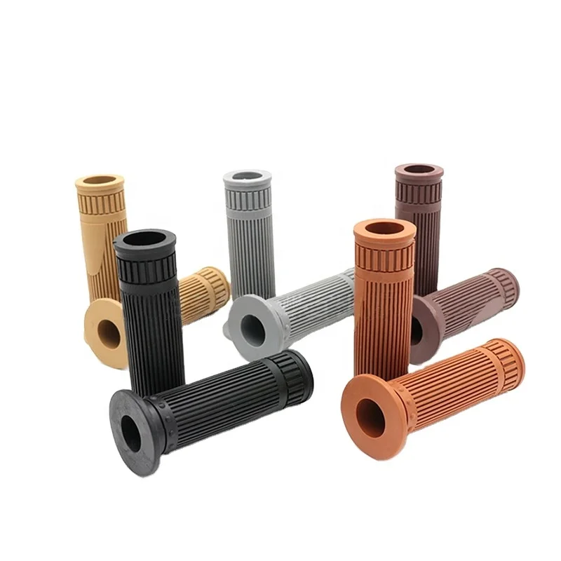 Motorcycle Accessories Retro Classic Handle Grip silicon Vintage Rubber Grips For Cafe Racer Handlebar