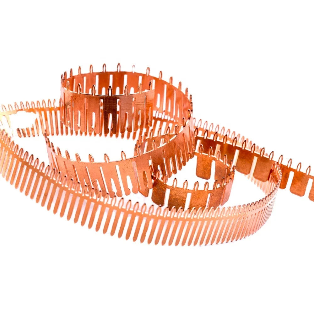 Sunshar customized round or square precision connector contact pin on a bandolier