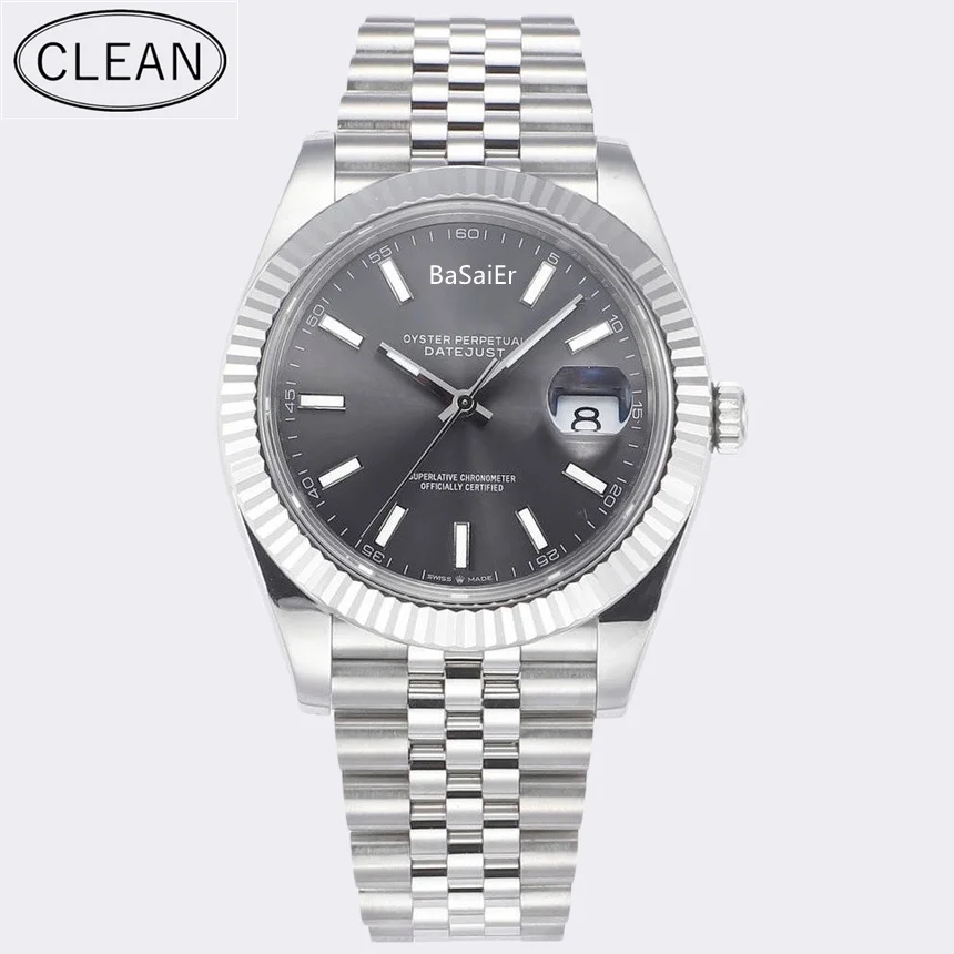 Часы Clean Factory 3235 из нержавеющей стали с сапфировым стеклом 904L, роскошные механические часы Datejjust RLX 41 мм
