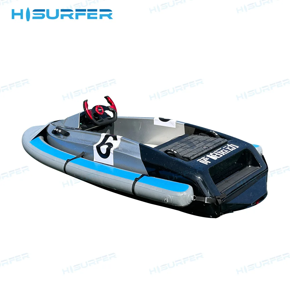 Factory Price Luxury 15KW Mini Electric Jet Boat with Pedals One Seat for Water Sports Fishing Sea Jet Kart Kayak Rowing Boat