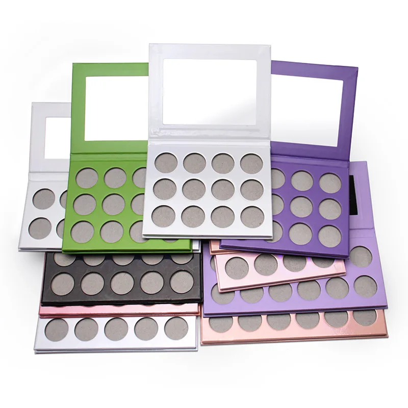 2021 New fashion laser packaging empty magnet eye shadow palette makeup collection no logo eyeshadow palettes