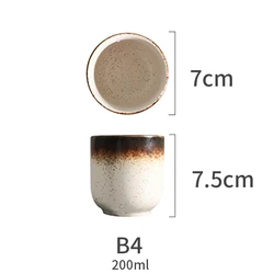 150ml 200ml Japanese Style Teacup Water Cup Stoneware Ceramic Hand-painted Kungfu Teacup Cuisine Drinkware