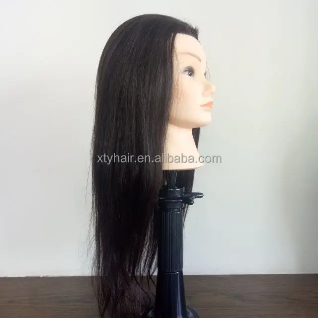 Qingdao cabeza de maniqui de cabello natural beauty school mannequin head with hair cabeza de maniqui de cabello natural
