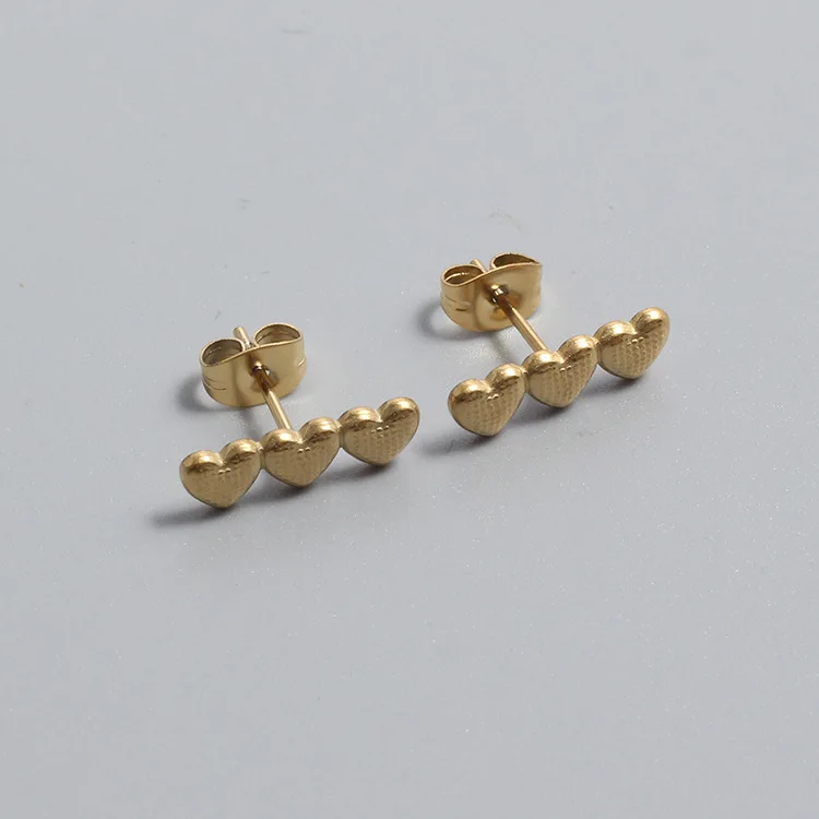 High End Waterproof Hypoallergenic Stainless Steel Women Jewelry 18 K Gold Plated Thick Curb Cuban Link Chain Earrings