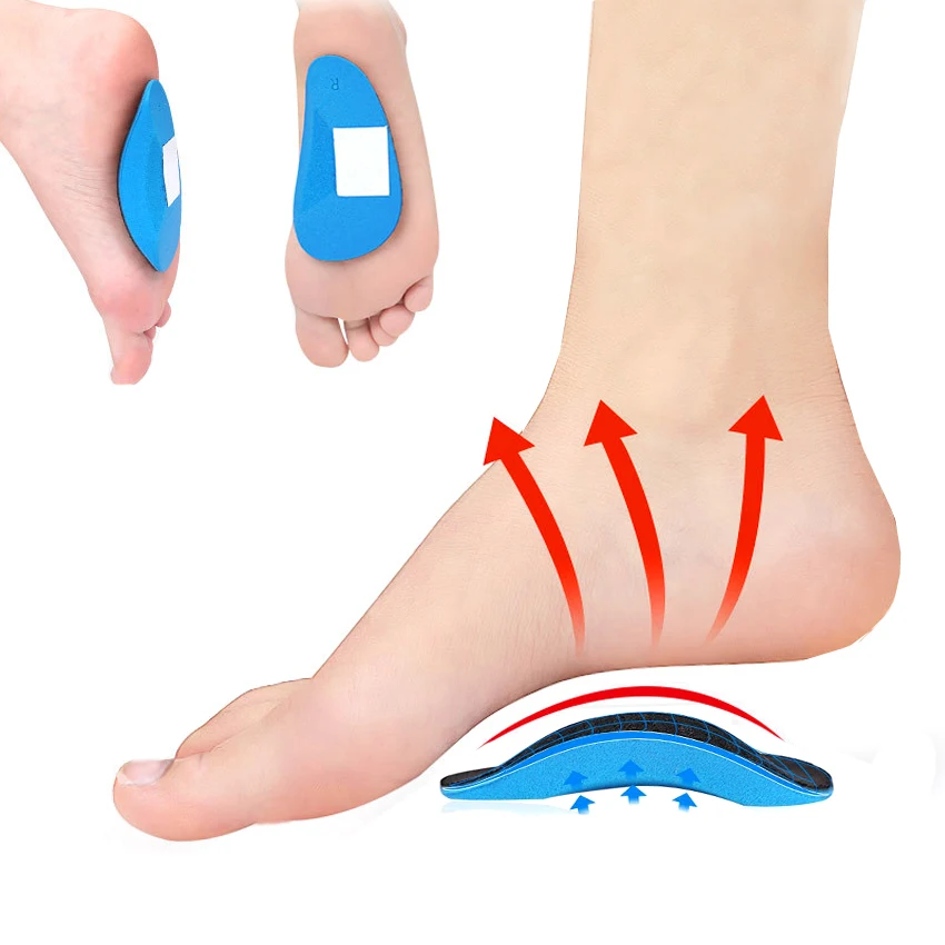 Arch Support Shoe Inserts for Flat Feet Arch Support Pads for Plantar Fasciitis, Adhesive Insoles for Relieve Pain for Women Men