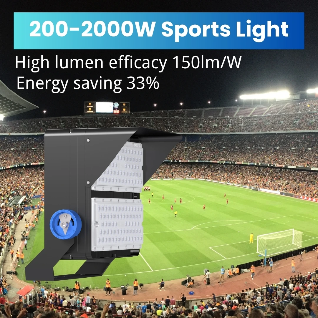 Hishine Led Stadium Lights Flood Light 150w 400watt Tower Pole Football Outdoor Lamp Cayo 1000lumen Security High Mast Lighting