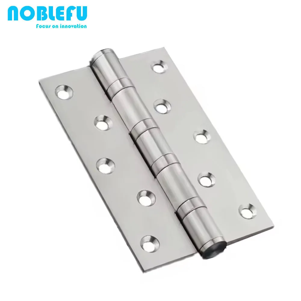 Quiet and Smooth Bearing Hinge for Doors 5 Inch Square Corner Gate Hinges Heavy Duty Stainless Steel HingeBrushed Nickel