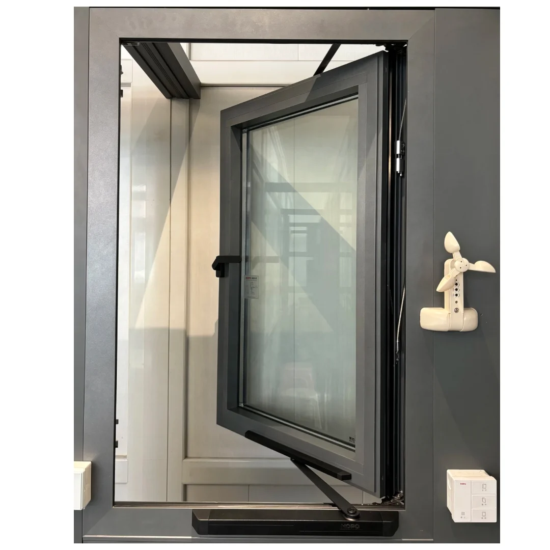 Smart home design smart electric linterior aluminum window hurricane impact window waterproof casement window