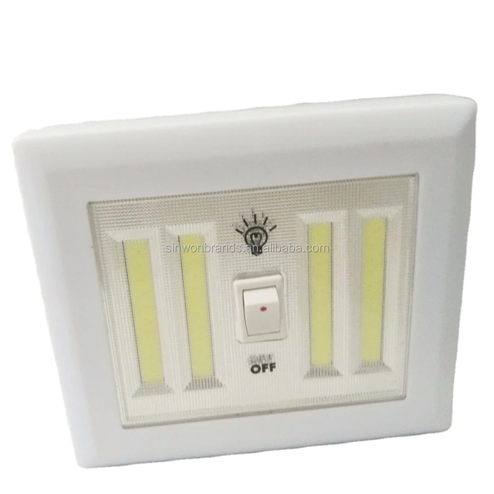 4 lines plastic cob switch lights cob night light