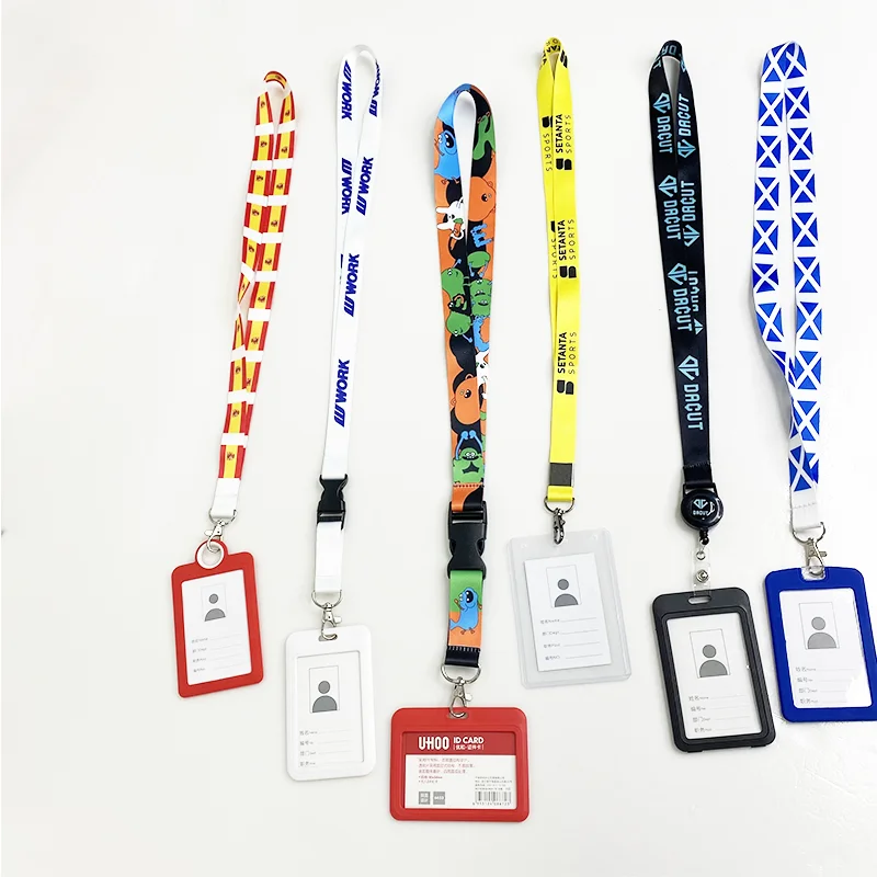 Customizable Logo Polyester Lanyard with Badge Silk Screen and Offset Printing Techniques Available