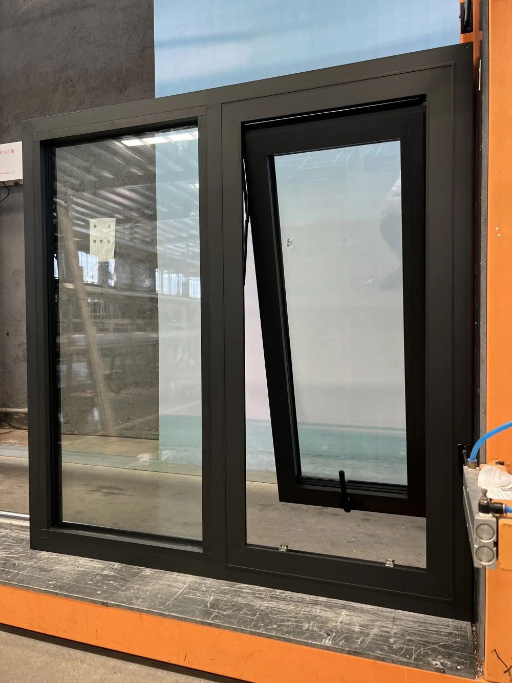 German standard aluminum profile glass windows double glazed tempered glass aluminum awning window