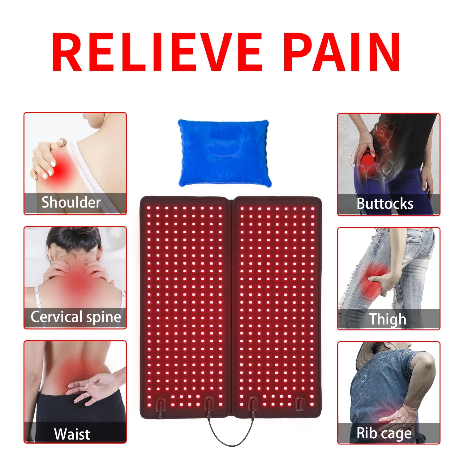 DGYAO Infrared light treatment for mattress pain relief Red Light mat Treatment for pain relief Led Yoga mat