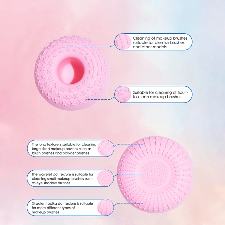 New Design Muliti Function Donut Shape Silicone Makeup Brush Cleaning Tool Wash Pad Silicone Makeup Brush Cleaner