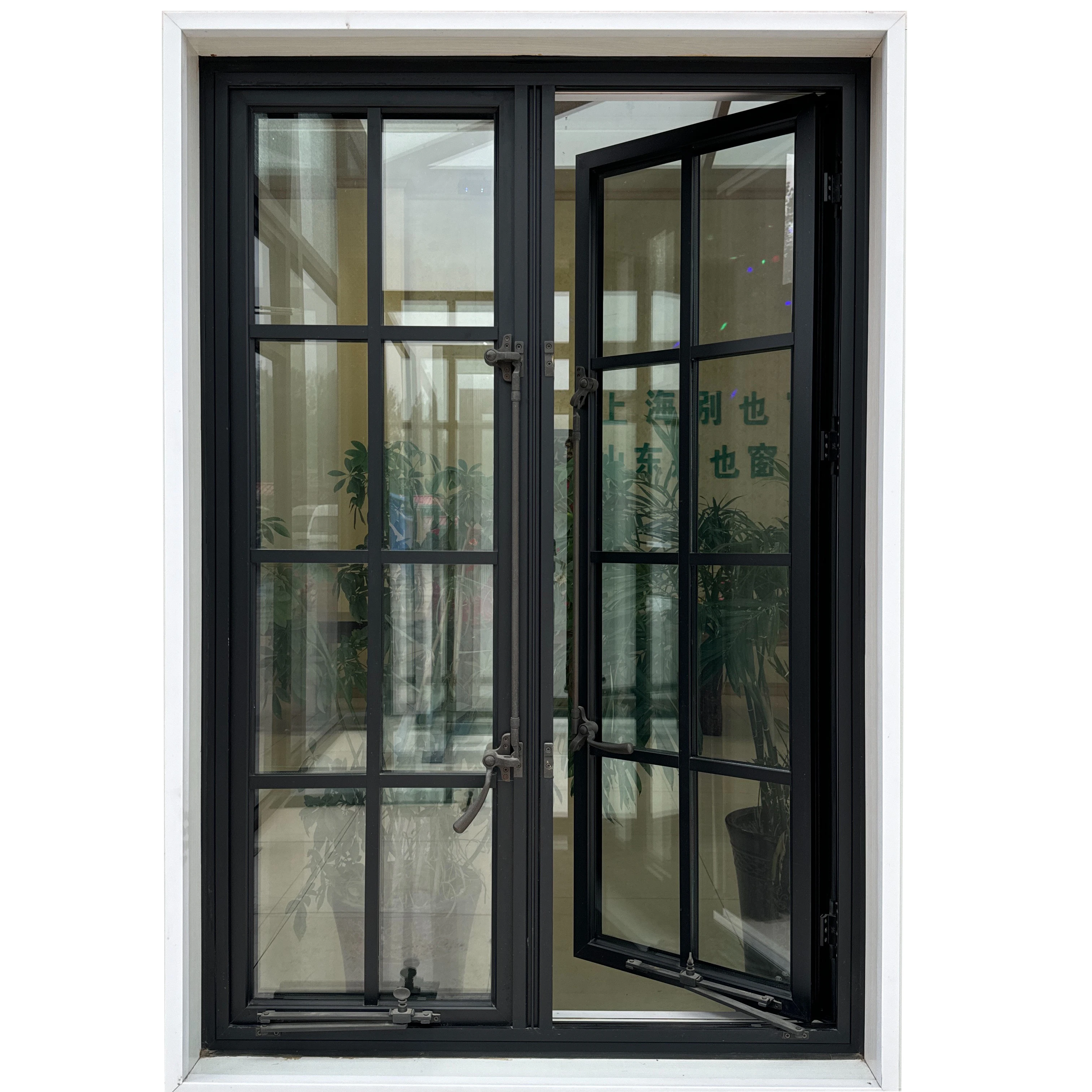Bieye Luxury Black Framed 50# Window Stainless Steel Soundproof Horizontal Similar Steel Aluminum alloy Other Category Product