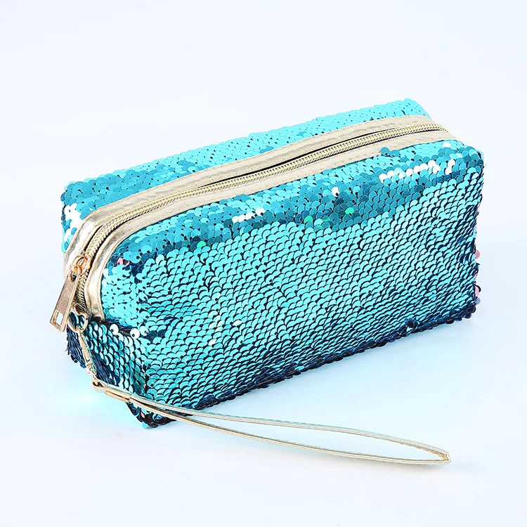 New Arrival High Quality Fashion Custom Magic Shine Pink Cosmetic Pouch