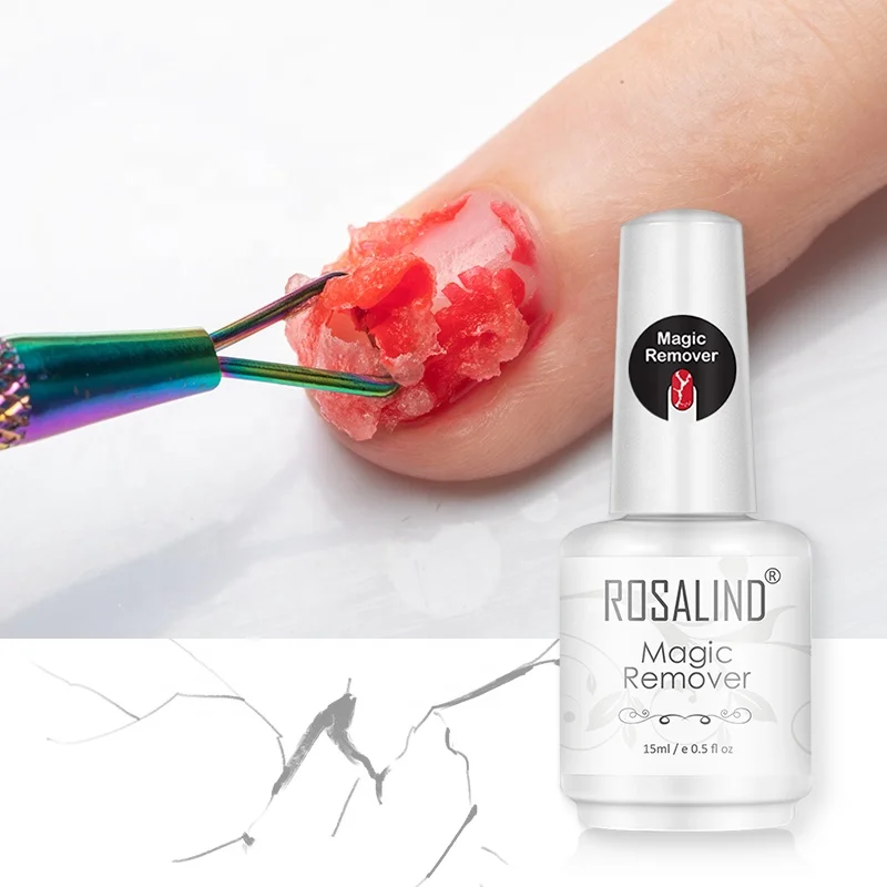 Rosalind oem пользовательские инструменты для дизайна ногтей частная марка 15 мл волшебный гель удаления легко наносится УФ-гель Гель-лак оптовой продажи