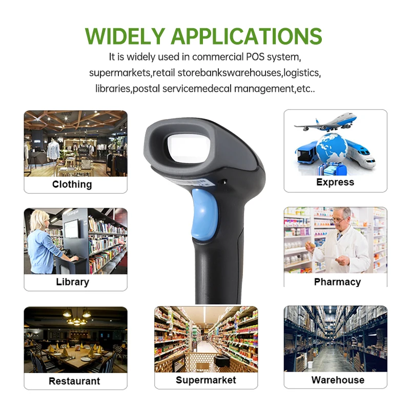 Barcode Scanning 1D Wired Barcode Scanner Handheld Laser Scanners Price Bar Code Reader