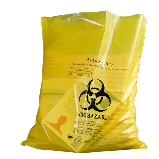 High temperature resistance biodegradable biohazard garbage bags medical waste bag for hospital