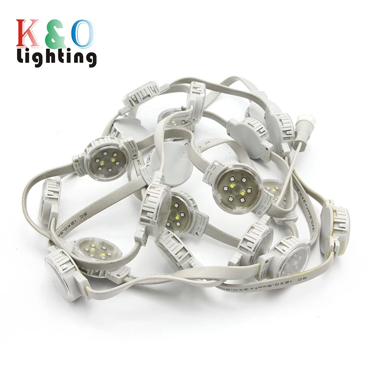 24V 1.5W RGB 6Leds Programmable UCS DMX512 Permanent Christmas Lights IP68 Building Decoration