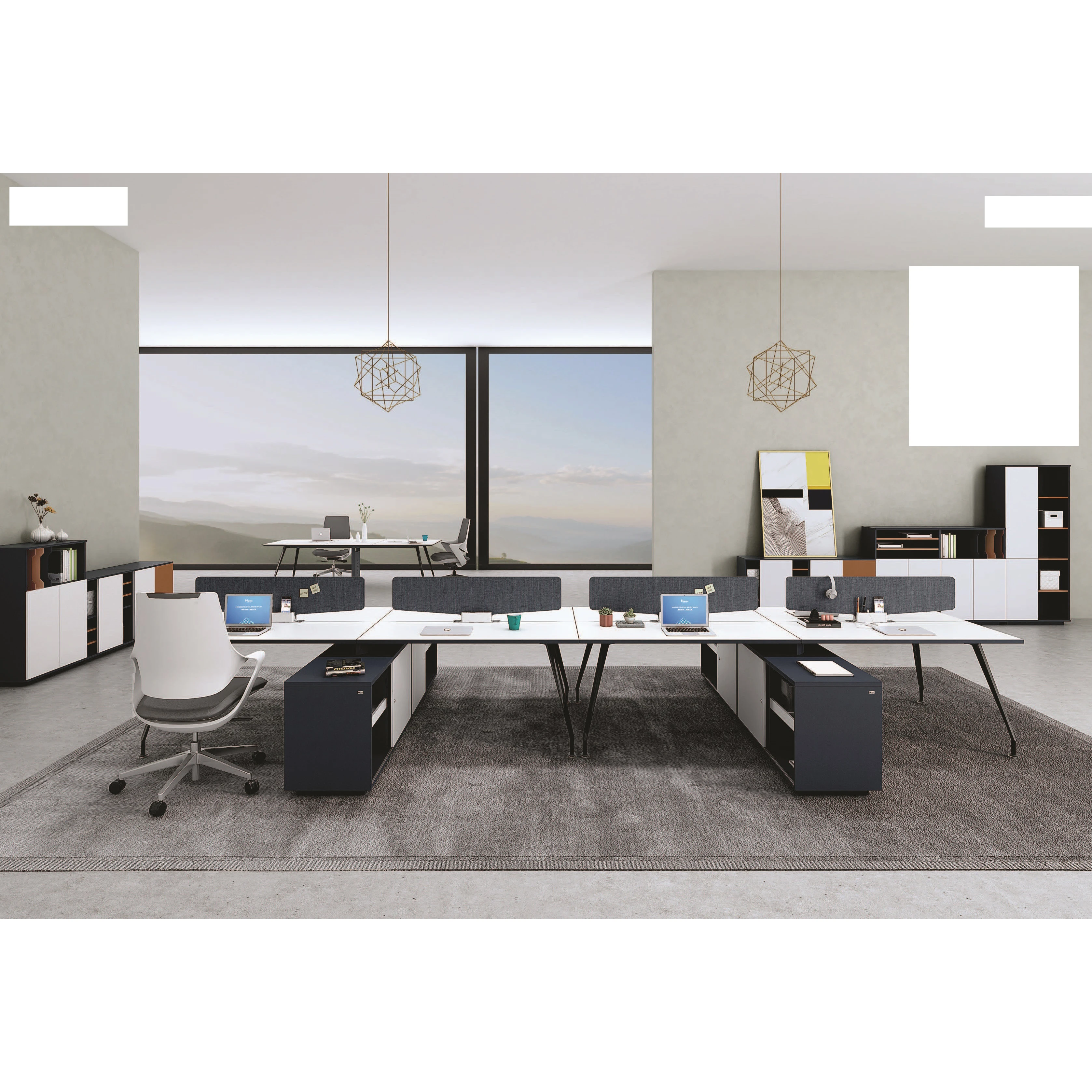 Лидер продаж, офисная Рабочая станция MFC на 2 человек для маленького офиса (FOH-7C-67-02)