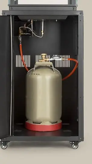 CE approved firepit gas with visible dancing flames from all side outdoor gas patio terrace heater for Europe