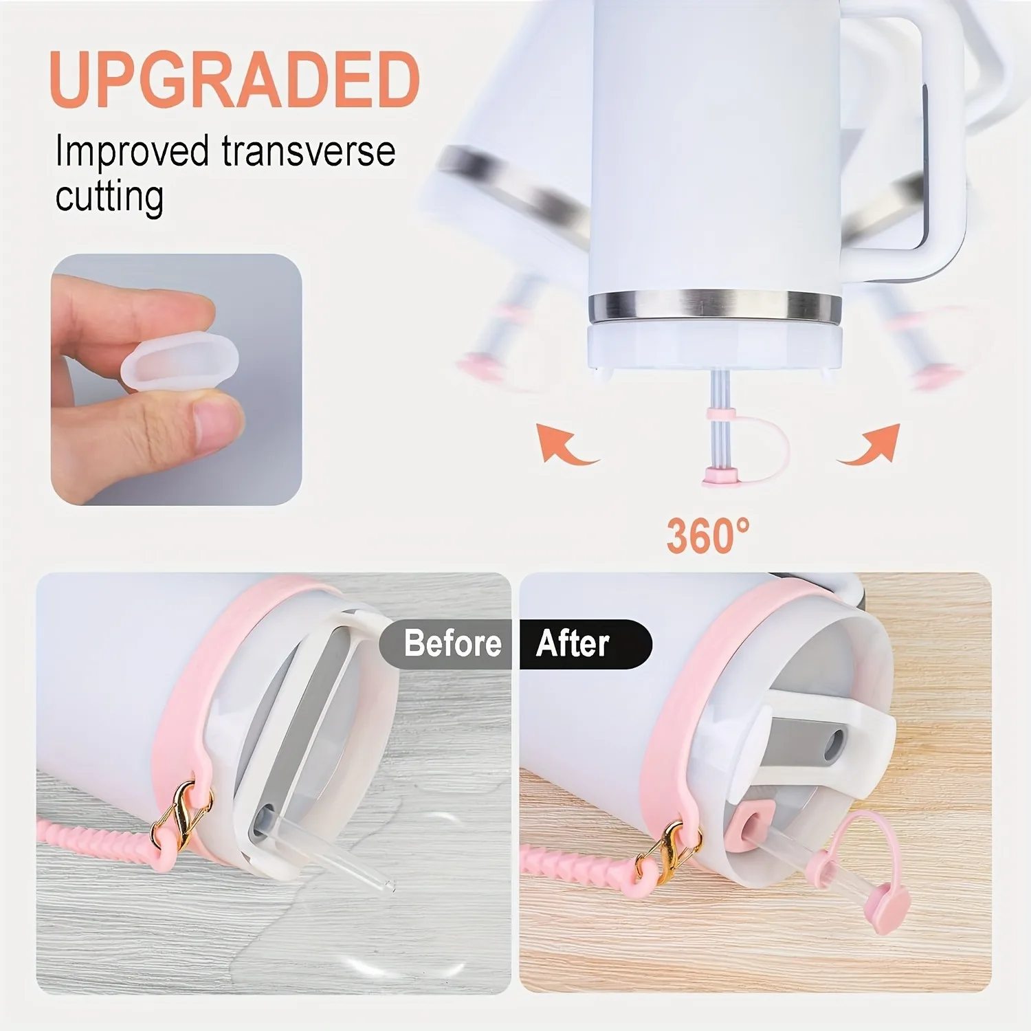 Silicone Spill Proof Stopper Set of 3 Straw Compatible with Tumbler Cup 1.0 2.0 Straws Plug Tips Cap Tumbler silicone cup sleeve