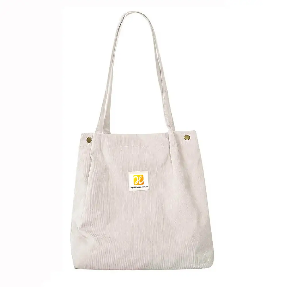 Вельветовая сумка-шоппер среднего размера прочная водонепроницаемая внутренняя мягкая холщовая Женская винтажная Сумка-тоут через плечо для хранения