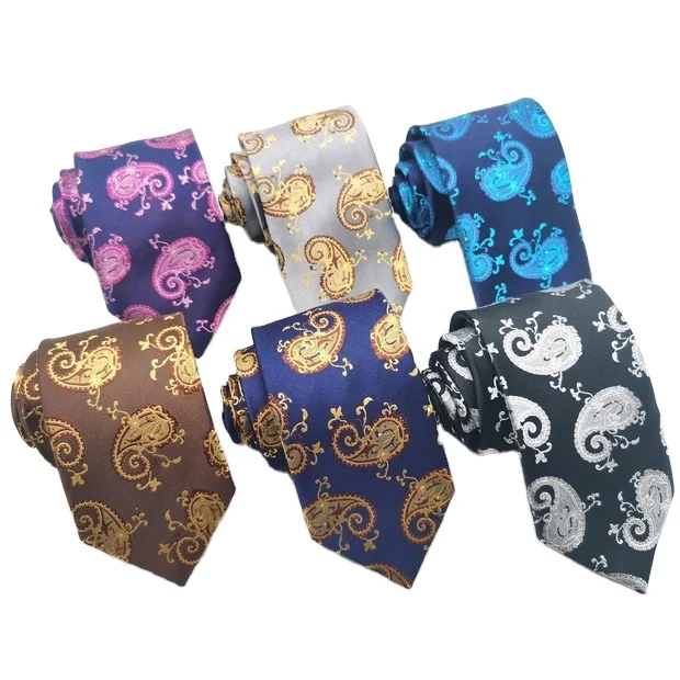 Custom Formal Custom Geometric Paisley Floral Flower Design Silk Ties Woven Jacquard Men Necktie Manufacturer