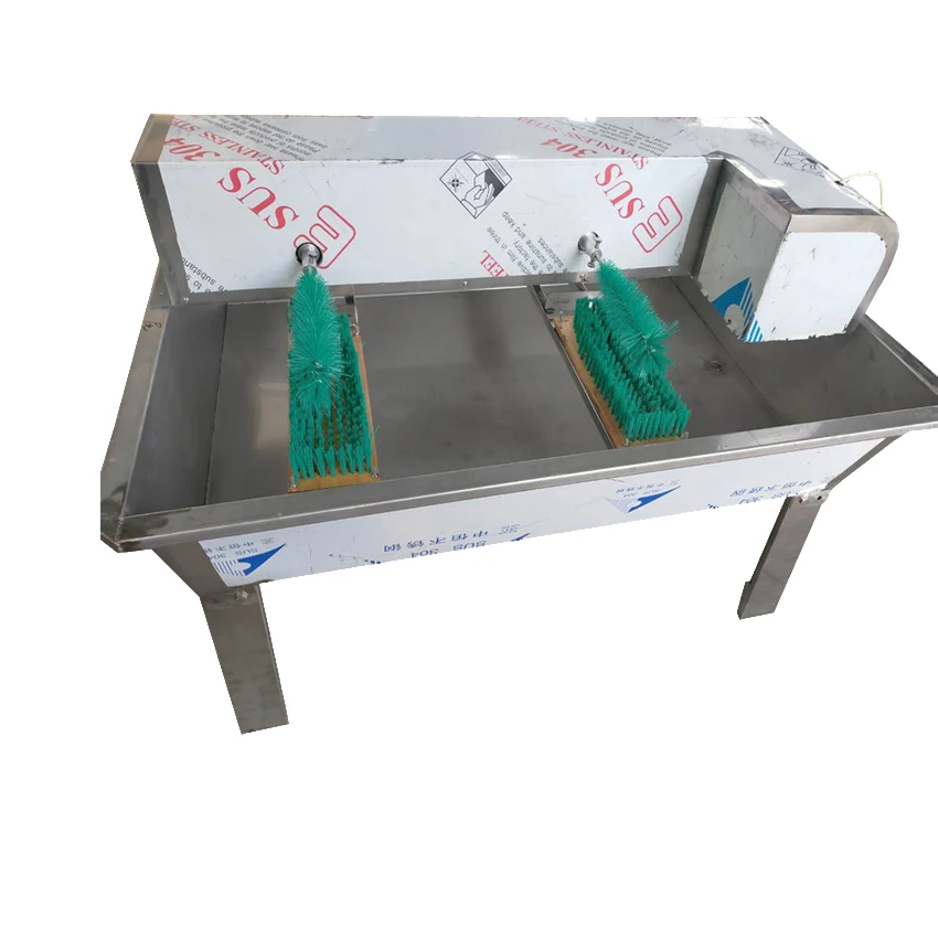 
4-head sink type semi automatic glass bottle washing machine sale 