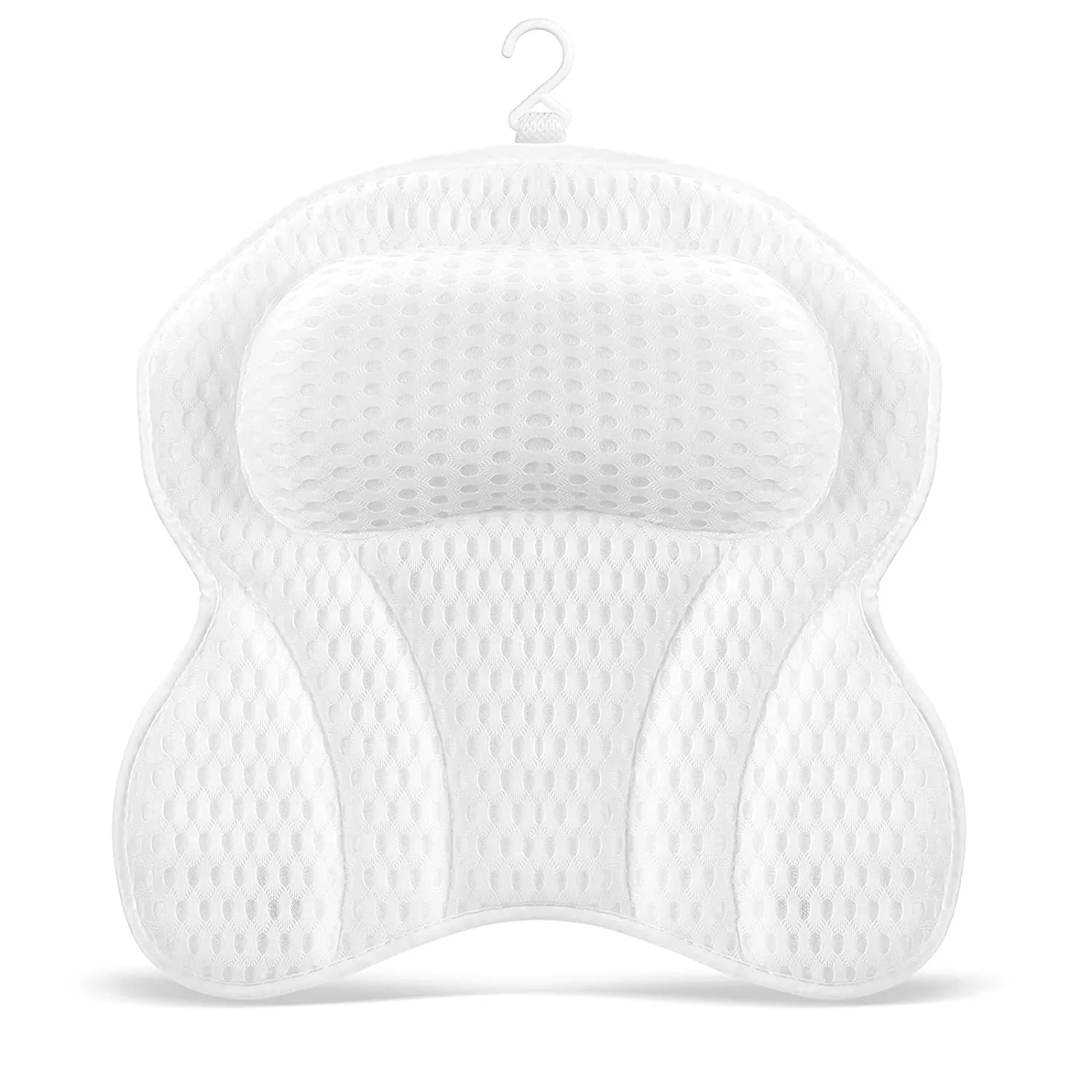 2023 Factory Hot sale Washable Bath Tub Neck Pillow with Strong Non-Slip Suction Cups soft Bath Spa Pillows Headrest